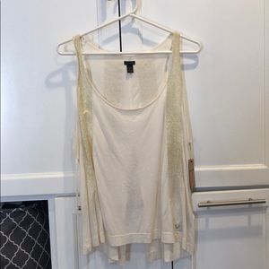 True Religion split back gold tank